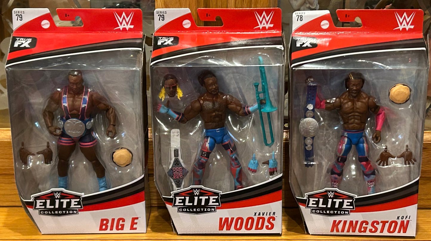 New Day WWE Mattel Elite Action Figures Set (Opened, but COMPLETE)