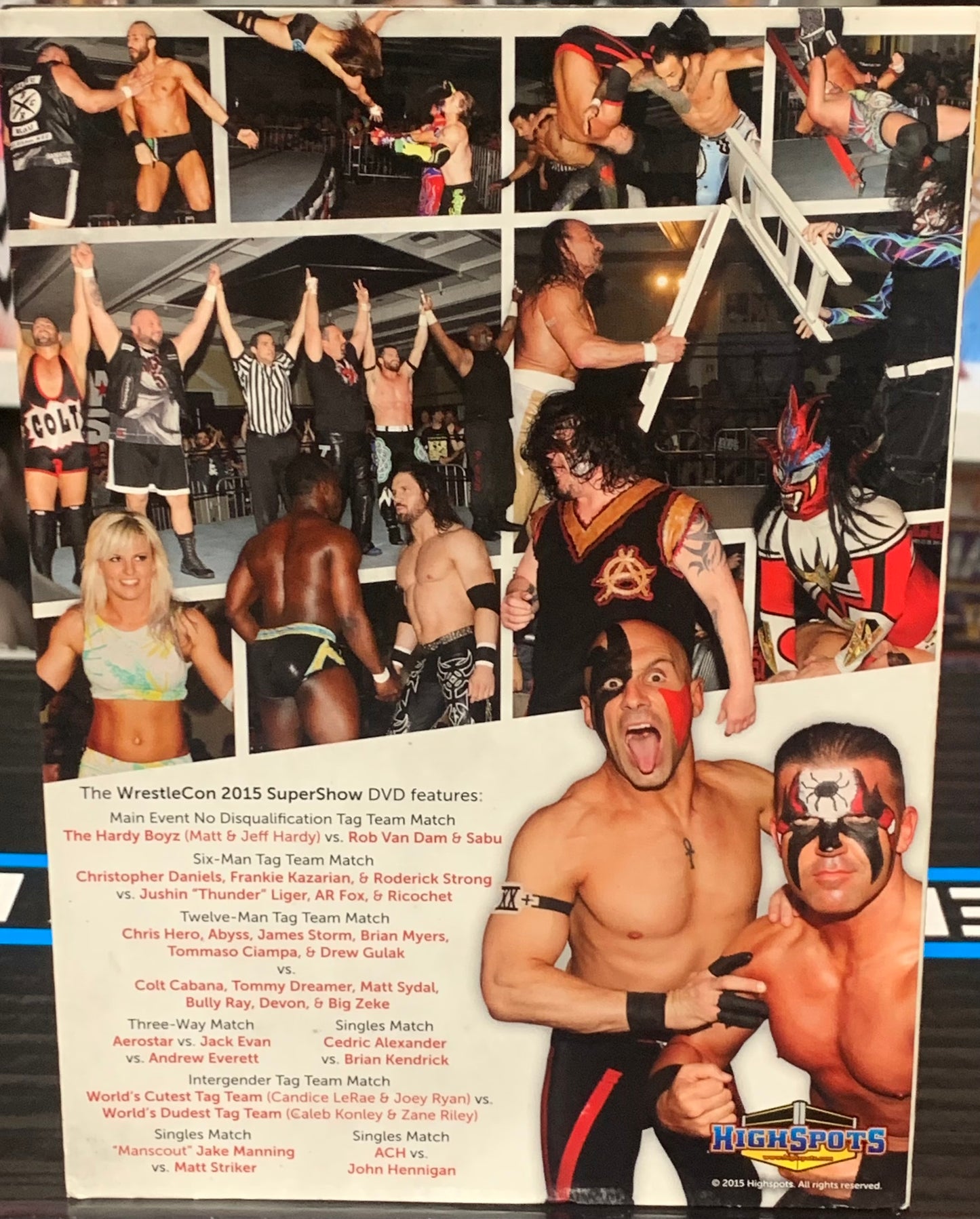 WrestleCon 2015 Super Show DVD (Hardy Boyz, RVD, Sabu, Ciampa, Ricochet & so much mire)