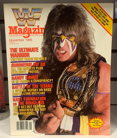 WWF WWE Magazine Nov. 1988 ULTIMATE WARRIOR (Amazing Cover)!!!