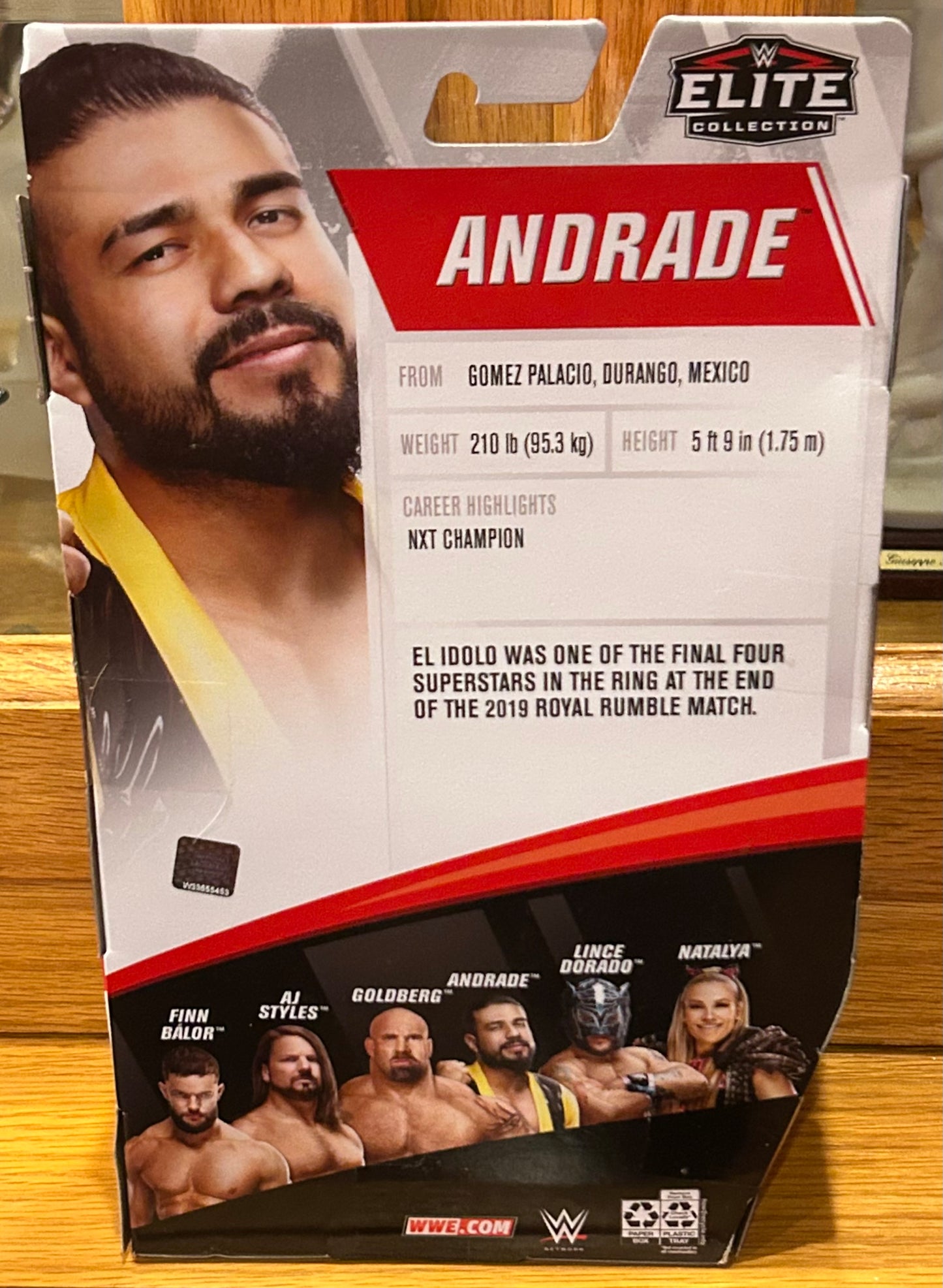 Andrade WWE Mattel Elite Series 74 Action Figure (Sealed, Never Opened)