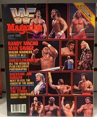 WWF WWE Magazine June 1988 Hogan Andre Savage Rude (Wrestlemania 4)!!!