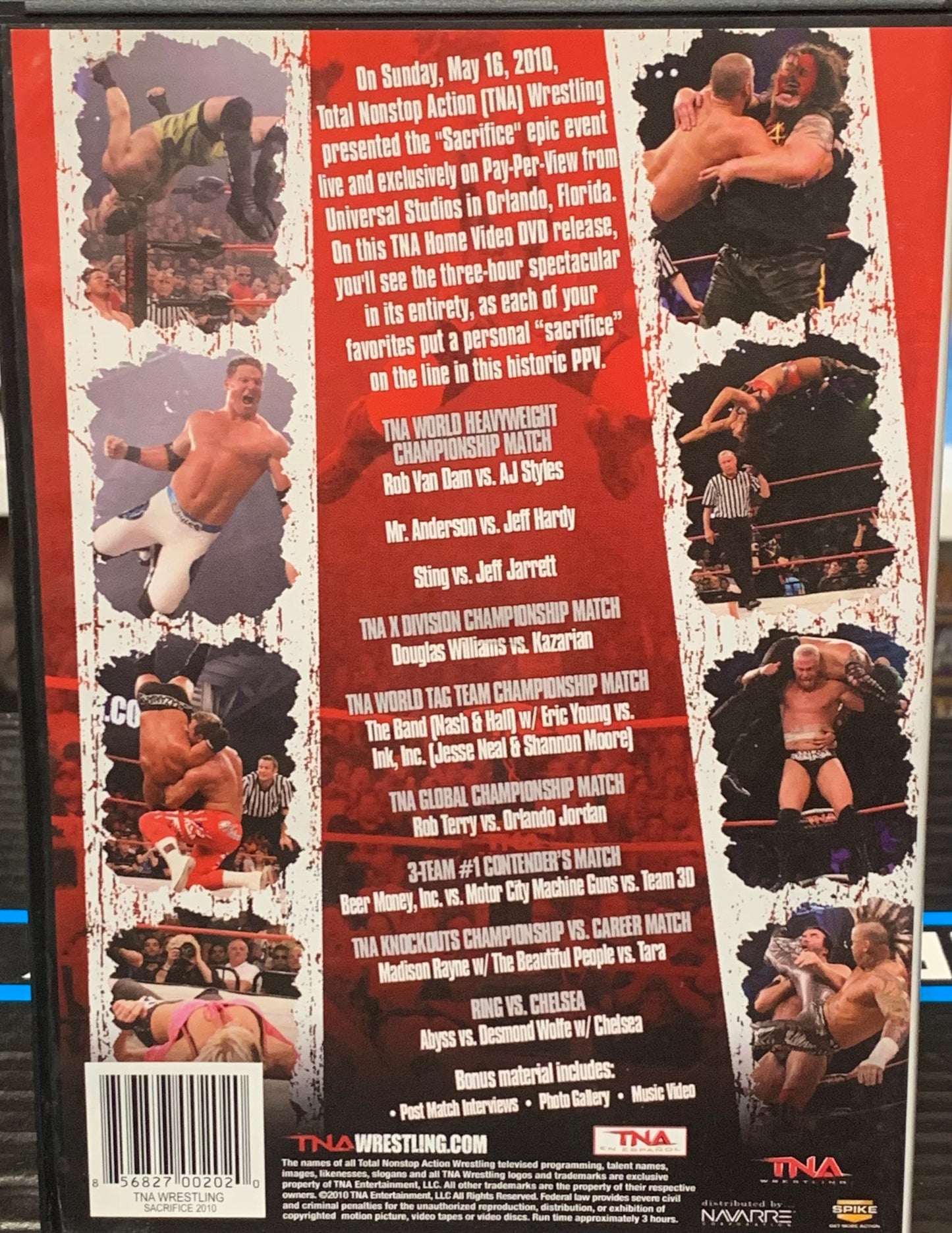 TNA DVD “Sacrifice 2010” (Jeff Hardy, RVD, AJ Styles, Sting & so much more)