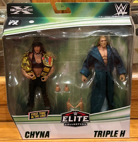 Chyna (2 Belts) & Triple H WWE Mattel Elite Action Figures