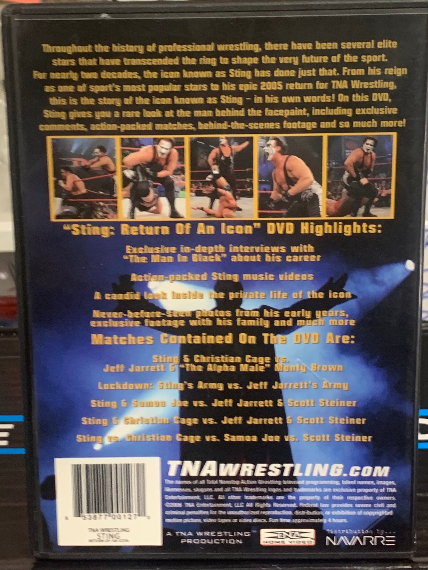 TNA DVD “Sting, Return of an Icon” (Samoa Joe, Christian, Jarrett)