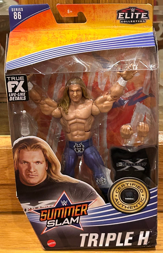 Triple H WWE Mattel Summer Slam Elite Action  Figure (Sealed, Never Opened)