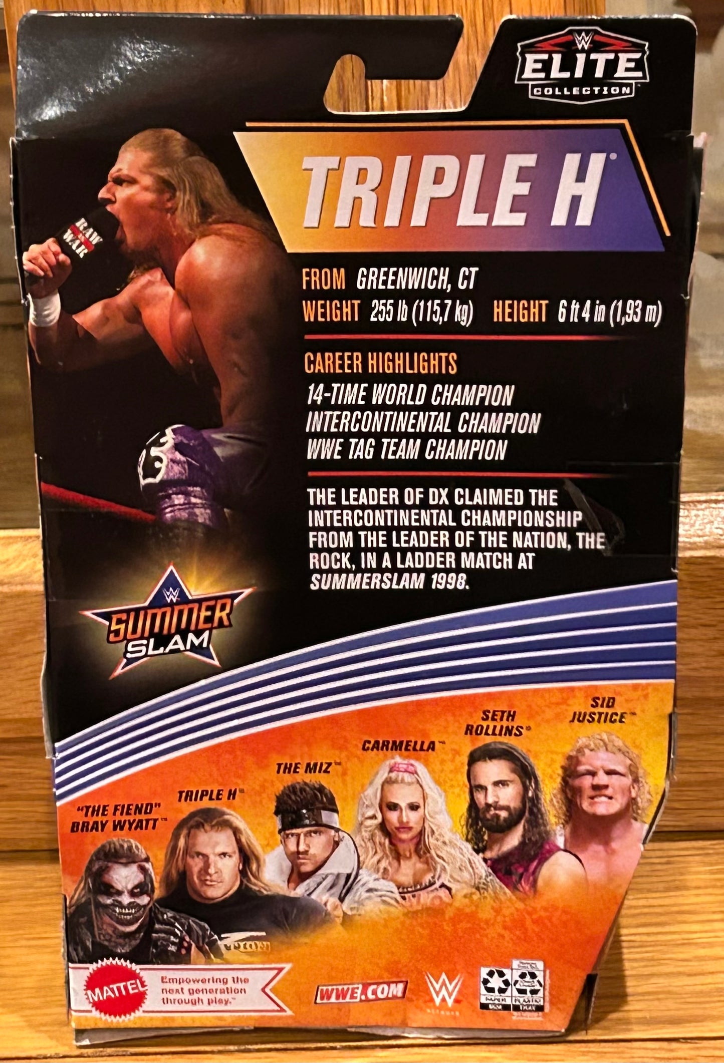 Triple H WWE Mattel Summer Slam Elite Action  Figure (Sealed, Never Opened)