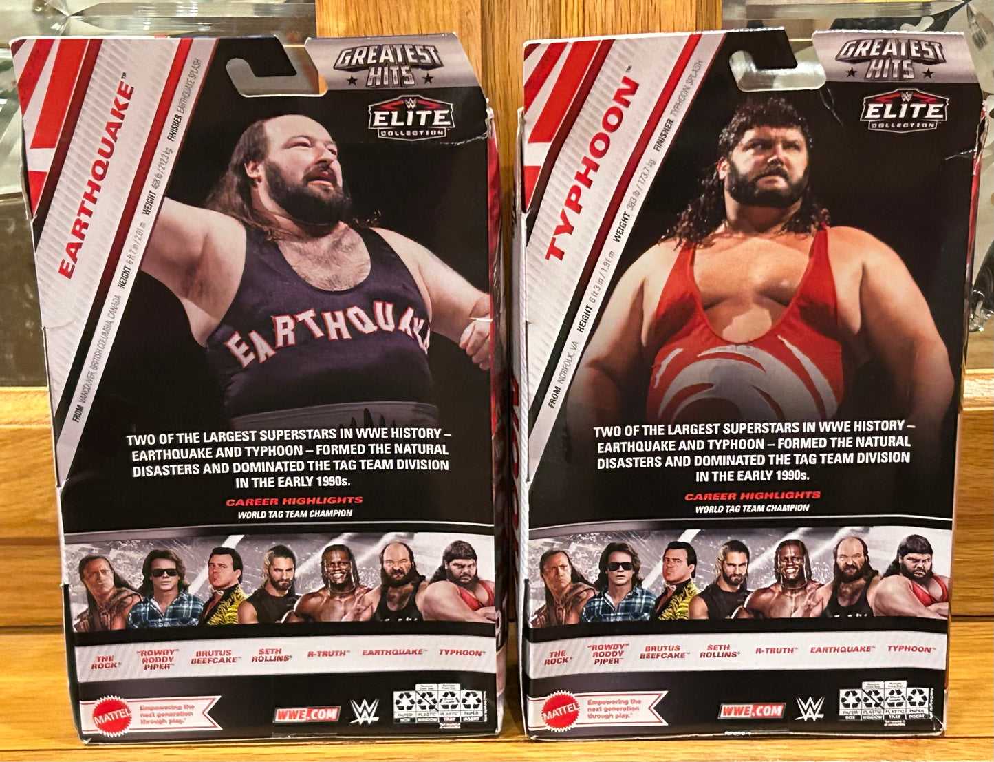 Earthquake & Typhoon WWE Mattel Elite Action Figures (Sealed, Never Opened)