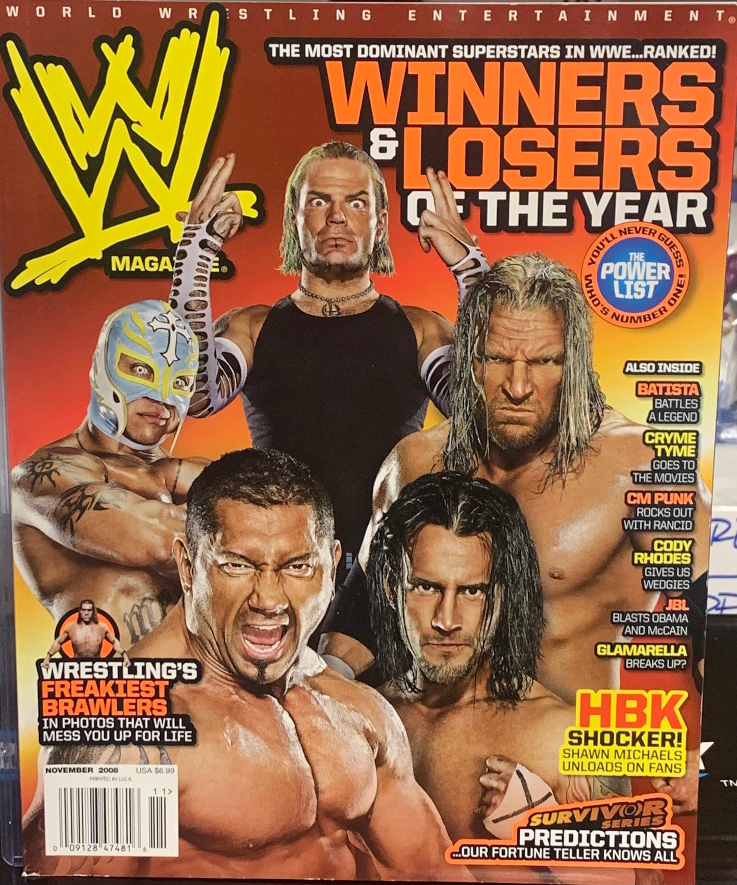 WWE Magazine November 2008 Sealed (CM Punk, Heff Hardy, Triple H)