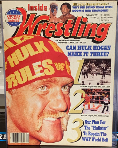 Inside Wrestling Magazine February 1991 (Hulk Hogan, Sting)