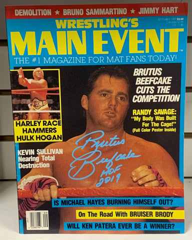 Brutus “The Barber” Beefcake SIGNED “ Wrestling’s Main Event” 1987 Magazine (Comes w/COA)!!!