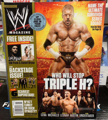 WWE Magazine November 2013 TRIPLE H (Comes with 2 Posters of CM Punk & Daniel Bryan)