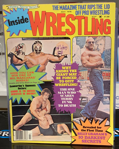 Inside Wrestling Magazine July 1976 (Superstar Billy Graham, Sammartino & more)