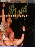 Jeff Jarrett, Shane Douglas & Buff Bagwell Triple Signed 8x10 Color Photo (Comes w/COA)