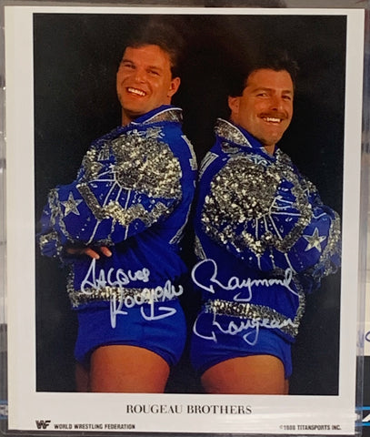 The Rougeau Brothers Dual Signed 8x10 Color Photo (Comes w/CoA)