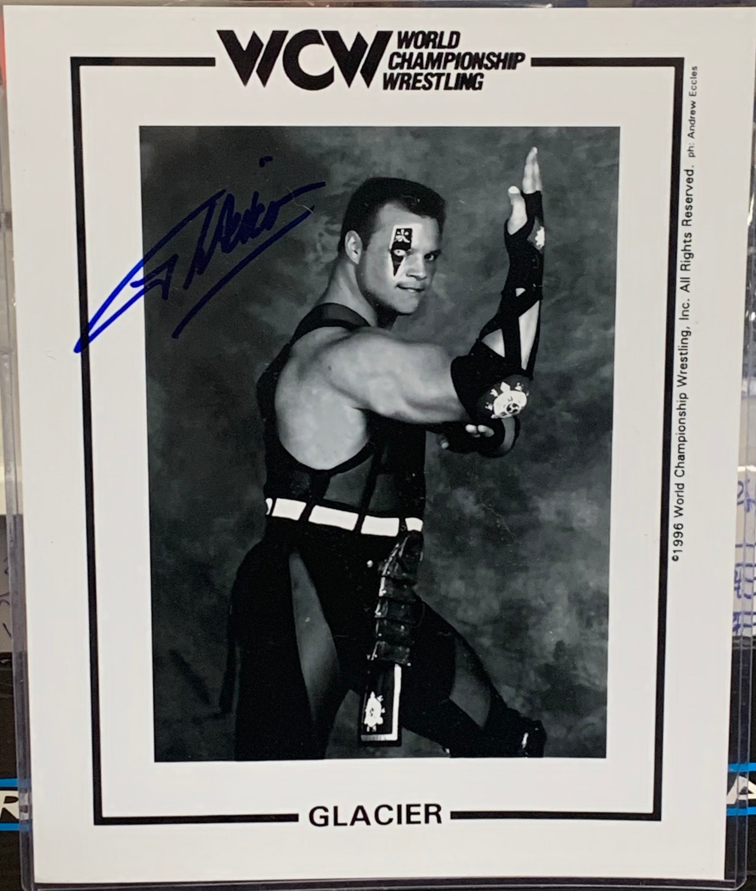スポーツ選手 wcw wolf pack autograph Glacier Signed WCW 8x10 Classic Photo (Comes w/COA) – The