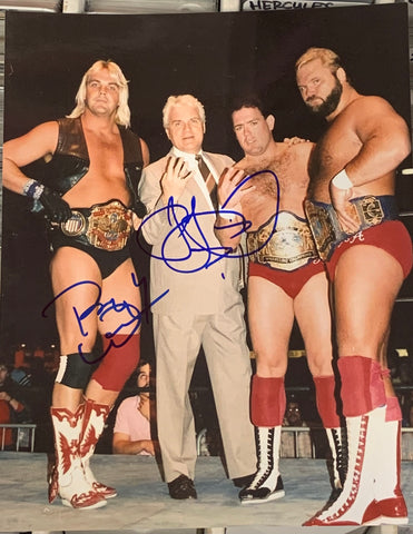 Barry Windham & JJ Dillon Dual Signed 8x10 Color Photo (Comes w/COA)