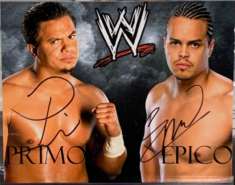 Primo & Epico WWE Dual Signed 8x10 Color Photo (Comes w/COA)