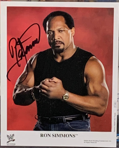 Ron Simmons Signed 8x10 Color Photo (Comes w/COA)