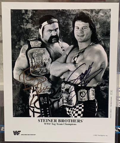 Steiner Brothers (Rick & Scott Steiner) Signed 8x10 Classic Photo (Comes w/COA)