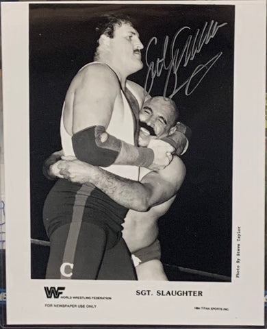 Sgt. Slaughter Signed 8x10 Color Photo (Comes w/COA)