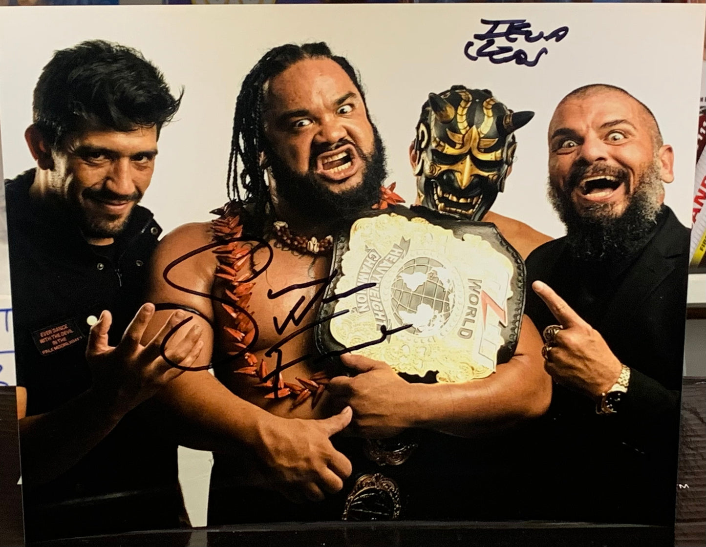 Jacob Fatu & Ikuro Kwon Dual Signed 8x10 Color Photo (Comes w/COA)