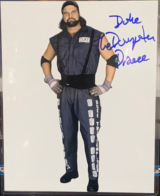 Duke “The Dumpster” Droese WWE Signed 8x10 Color Photo