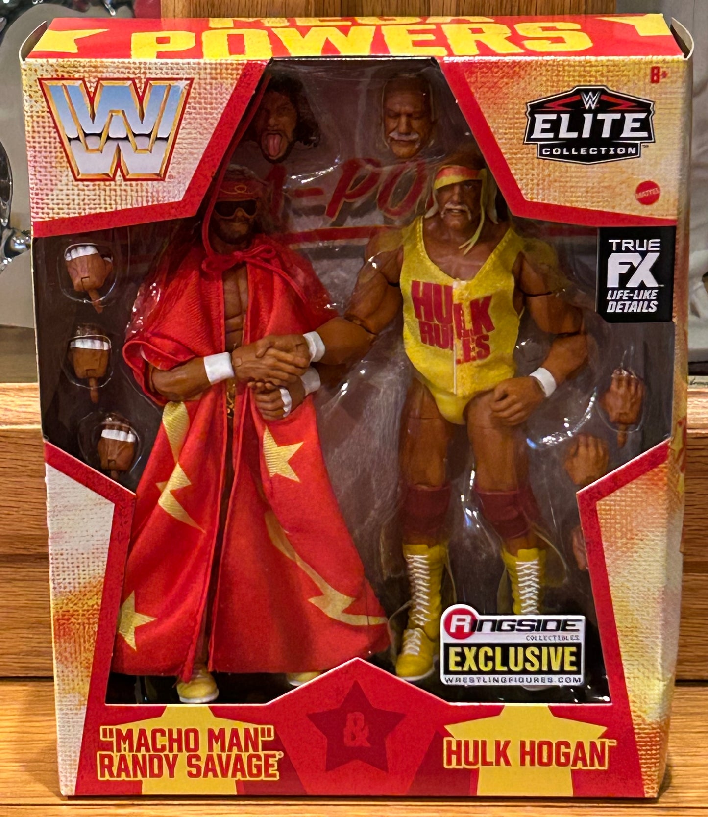 WWE Mega Powers (Hulk Hogan & Randy Savage) Elite Exclusive Action Figures (Sealed, Never Opened)