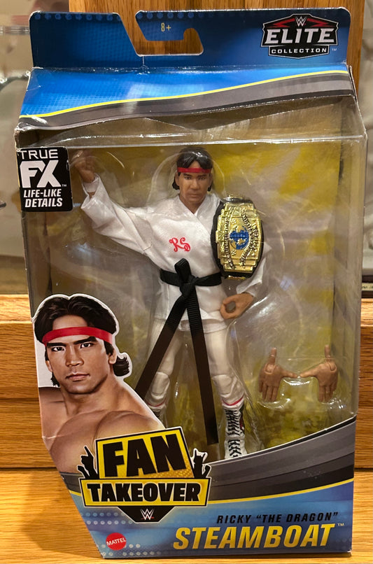 Ricky “The Dragon” Steamboat WWE Mattel Elite Fan Takeover Action Figure (Sealed, Never Opened)