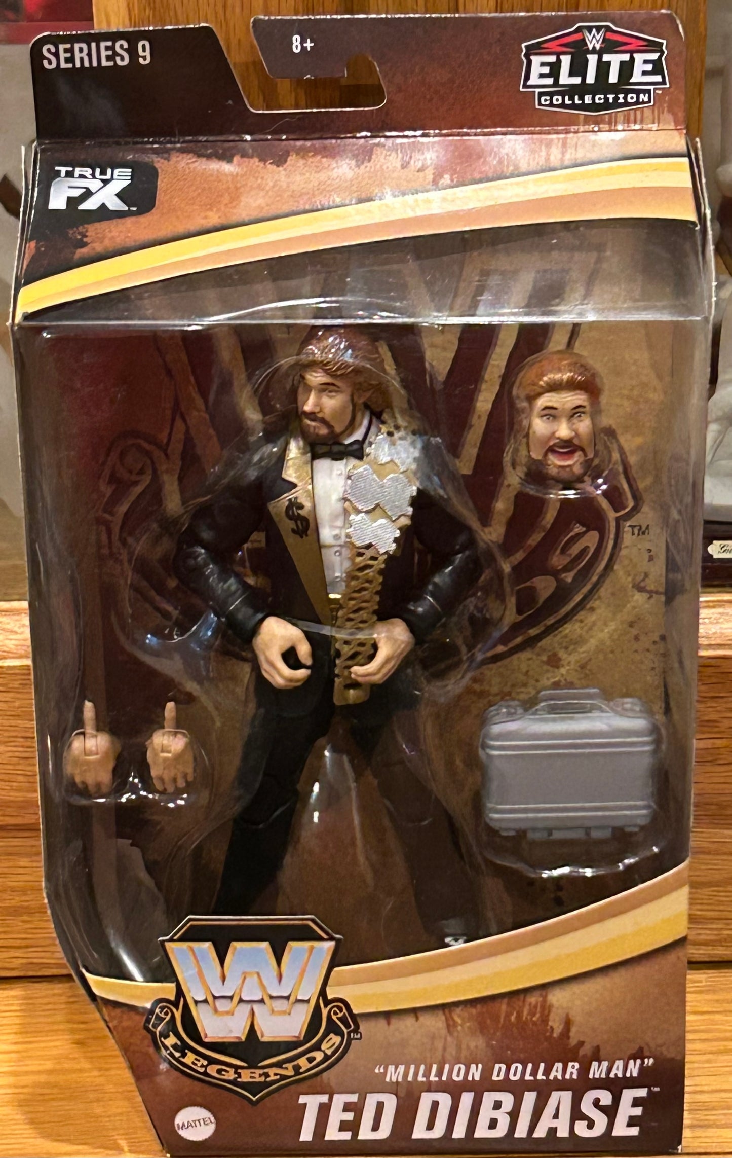 “Million Dollar Man” Ted DiBiase WWE Mattel Elite Legends Action Figure (Sealed, Never Opened)