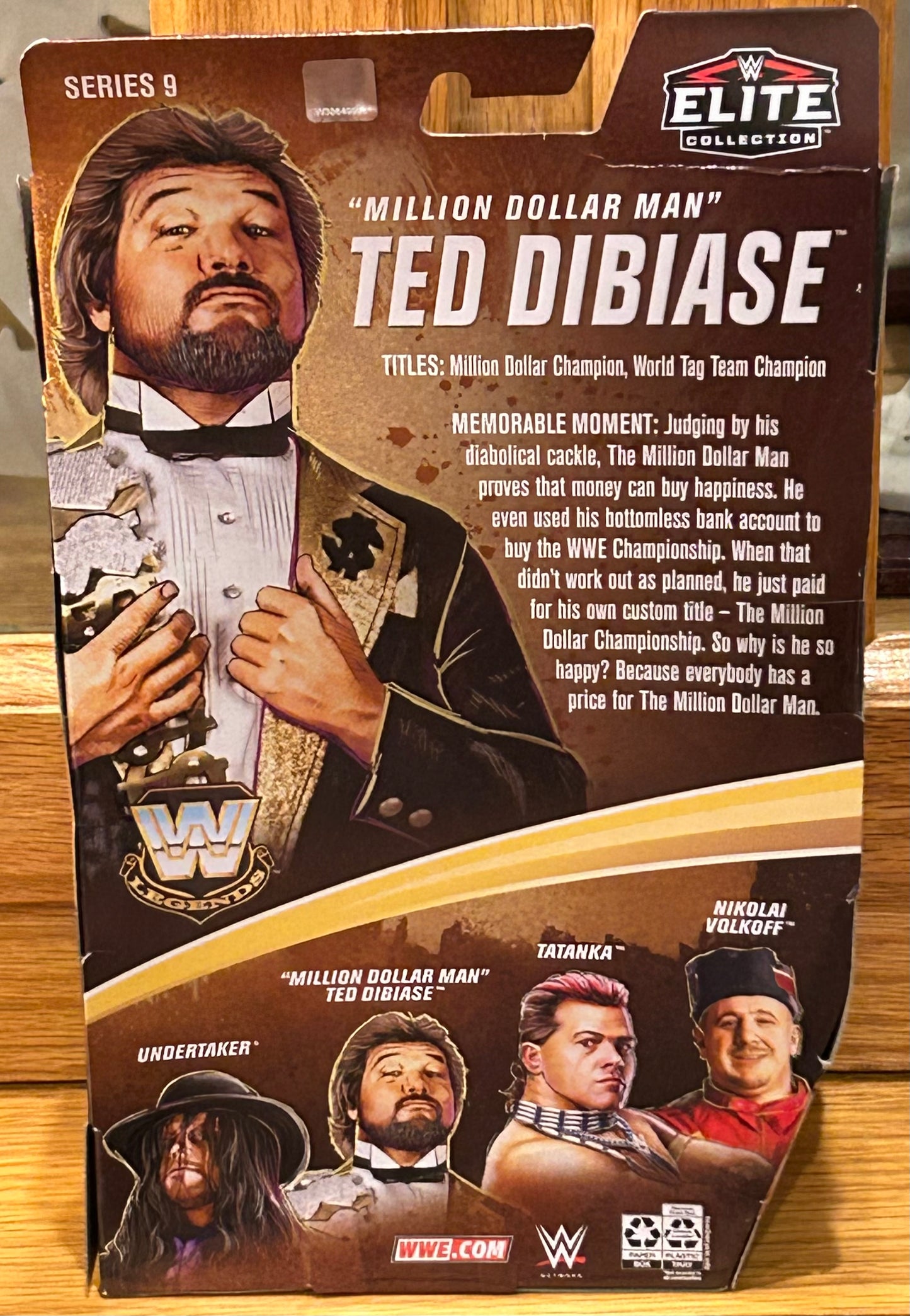 “Million Dollar Man” Ted DiBiase WWE Mattel Elite Legends Action Figure (Sealed, Never Opened)