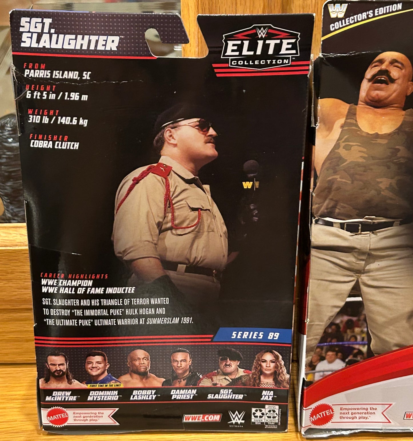 Sgt Slaughter & Colonel Mustafa WWE Mattel Elite Action Figures (Sealed, Never Opened)