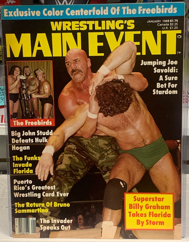 Wrestling’s Main Event Magazine Jan. 1985 (Full Color Michael PS Hayes Poster)