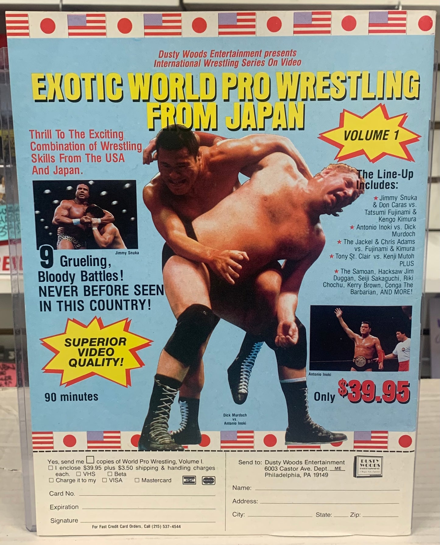 Wrestling’s Main Event Magazine Feb. 1987 HULK HOGAN (Color Poster Hogan/Orndorff)