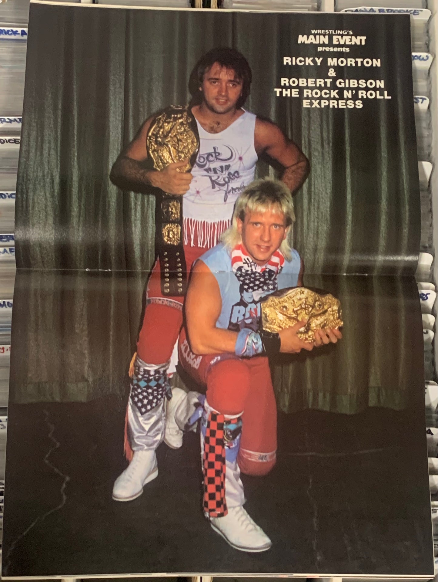 Wrestling’s Main Event Magazine Oct. 1987 (Color Poster The Rock n’ Roll Express)