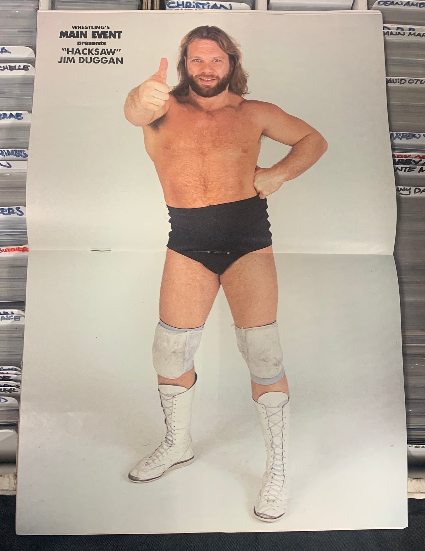 Wrestling’s Main Event Magazine April 1987 (Hacksaw Jim Duggan Color Poster)