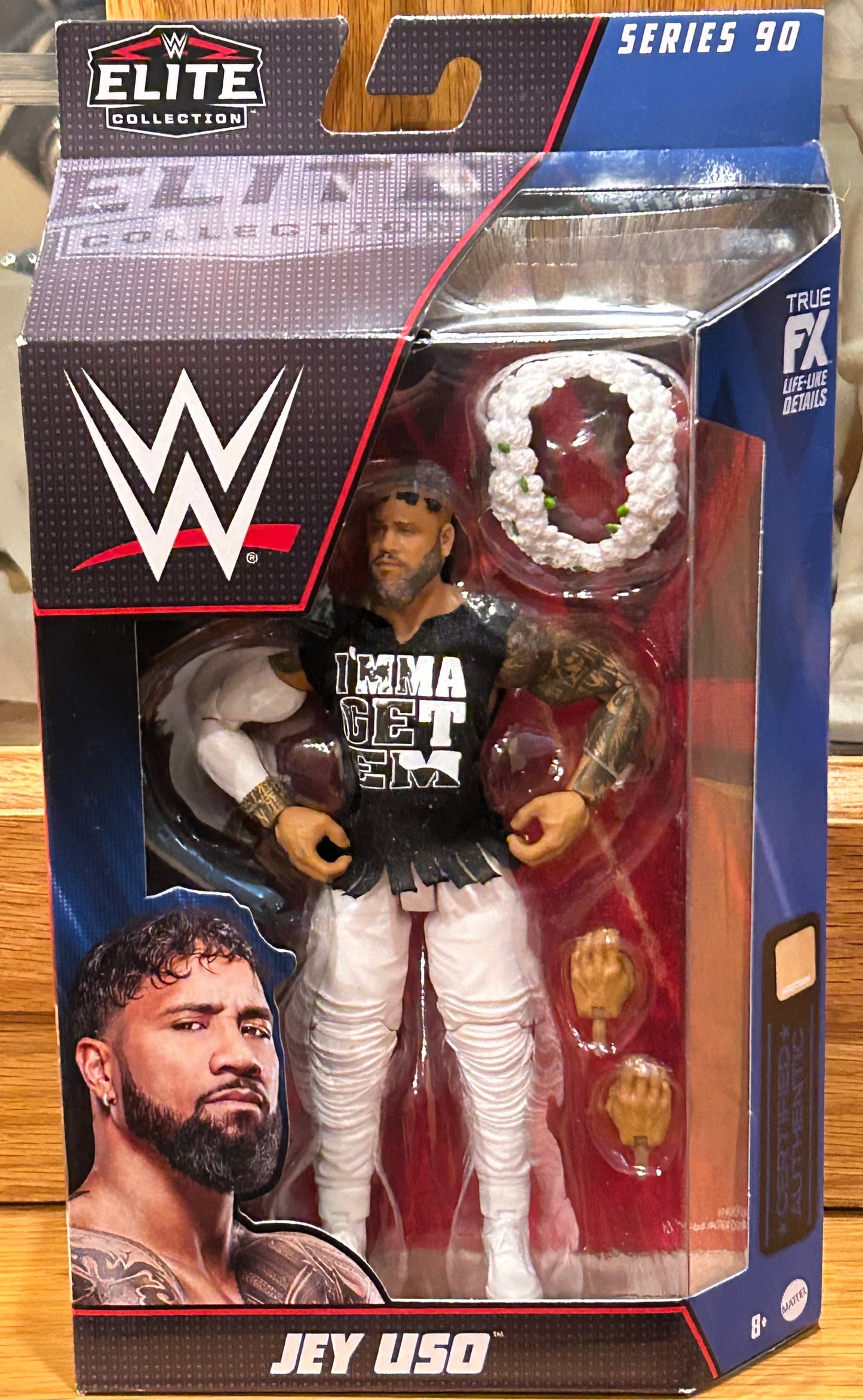 Jey Uso WWE Mattel Elite Series 90 Action Figure (Brand New, Never Opened)