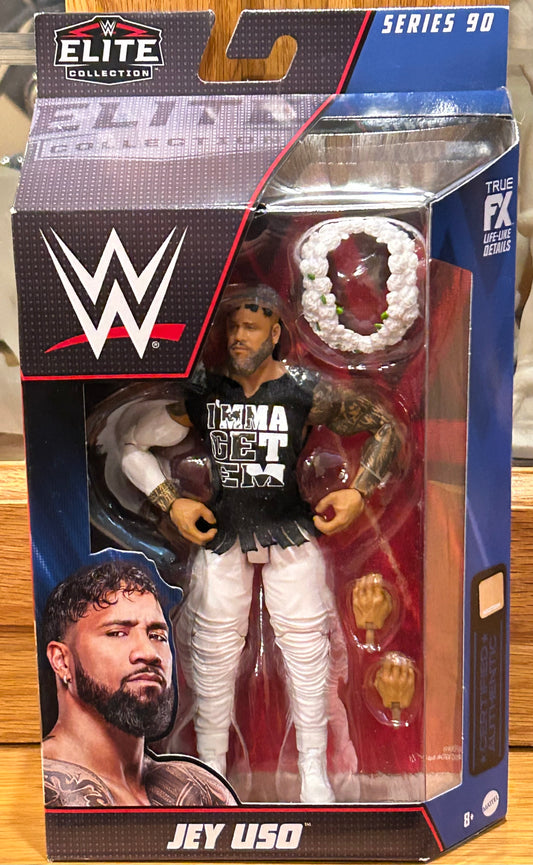 Jey Uso WWE Mattel Elite Series 90 Action Figure (Brand New, Never Opened)