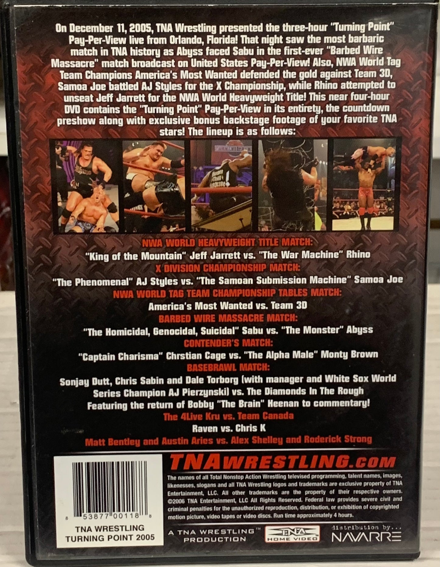 TNA DVD “Turning Point 2005” (Team3D, Samoa Joe, Jarrett, Rhino & so much more)