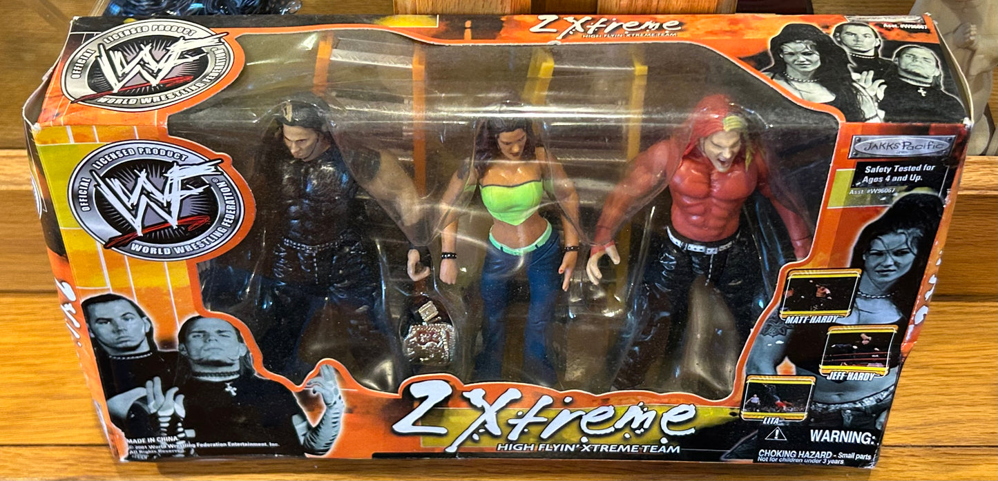 Hardy Boyz & Lita WWE Jakks “2 Xtreme” 3-pack (Hard To Find)