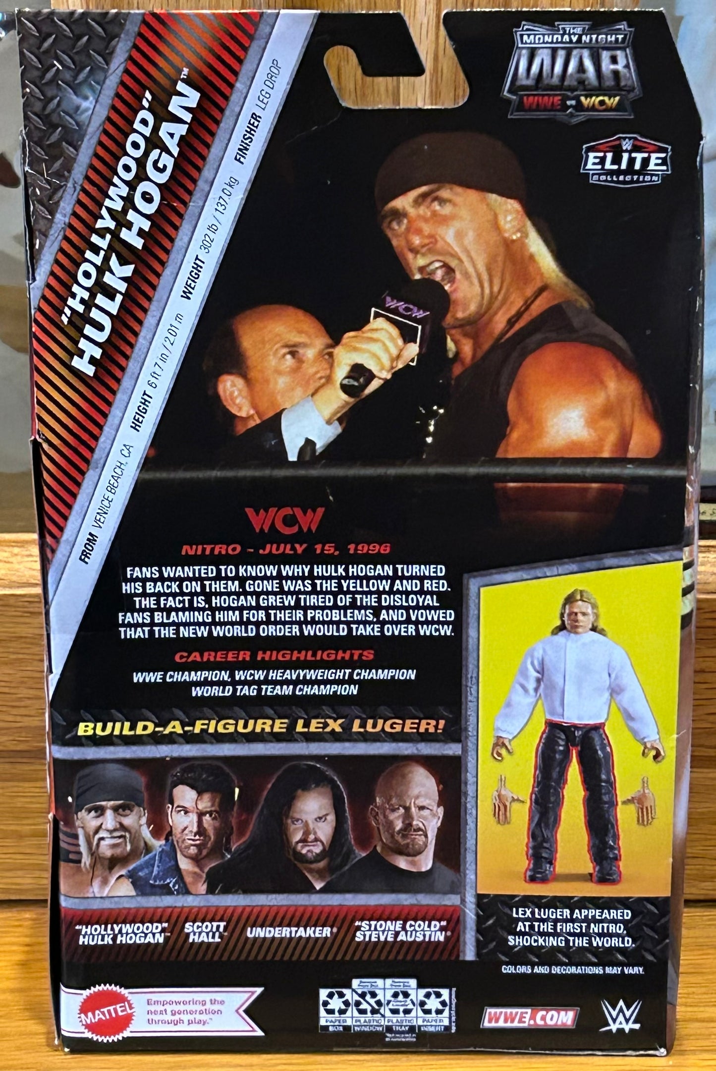* Hollywood Hulk Hogan WWE Mattel “Monday Night War” Elite Action Figure (BAF Lex Luger)