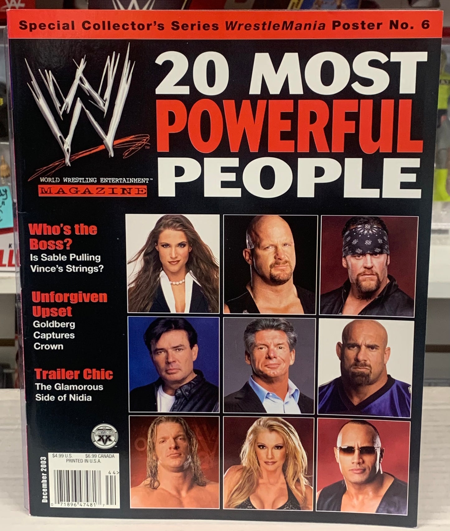 WWE Magazine Dec 2003 (20 Most Powerful People) Wrestlemania 6 Poster