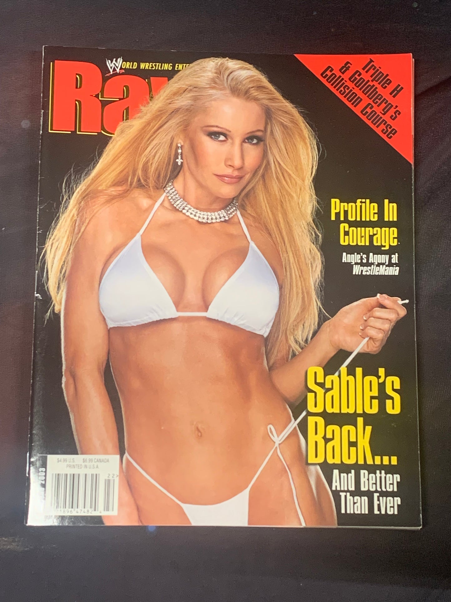 WWE RAW Magazine June 2003 with RED HOT Sable Poster Inside