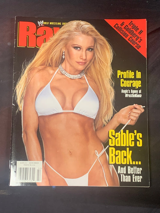WWE RAW Magazine June 2003 with RED HOT Sable Poster Inside