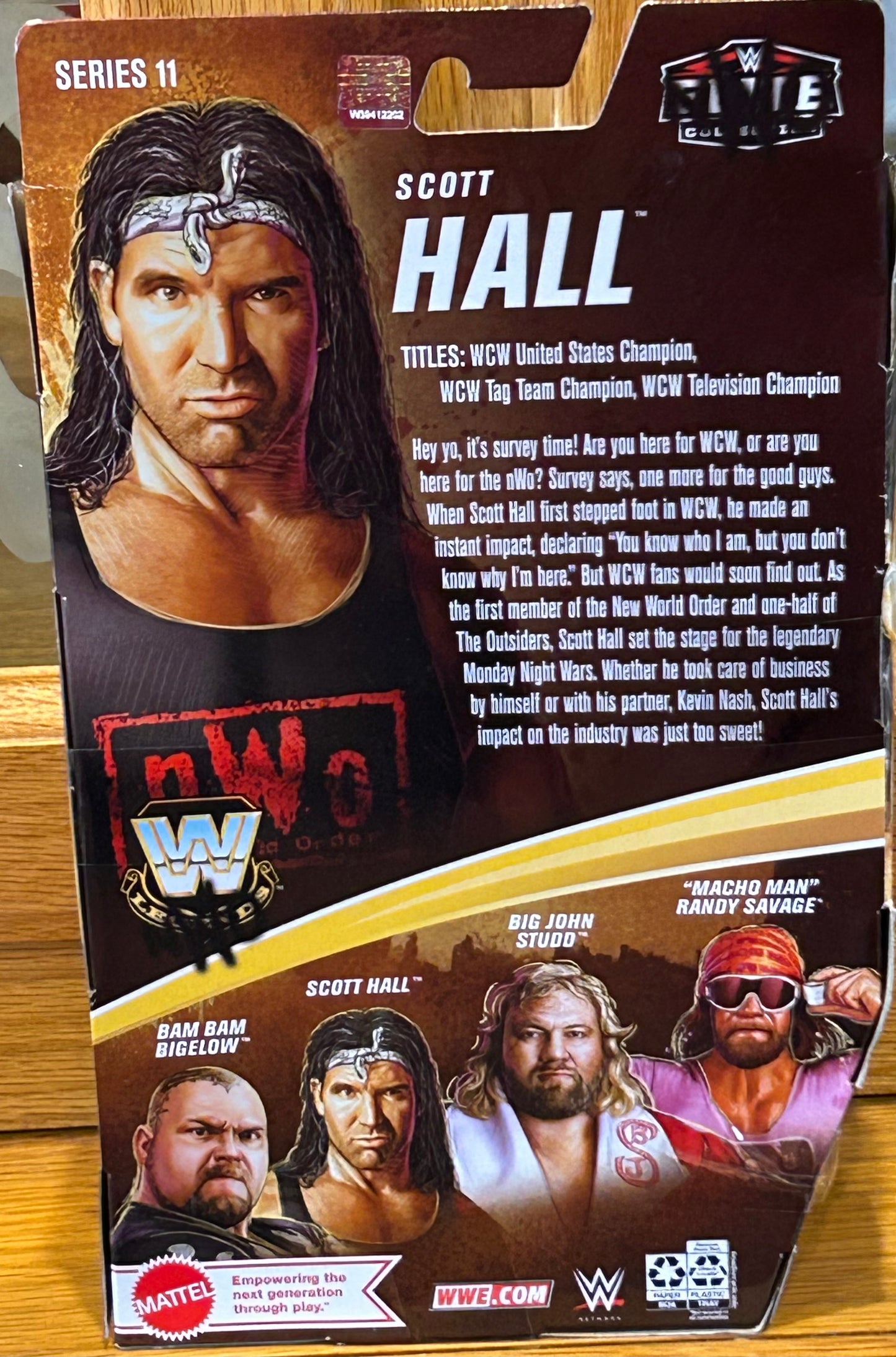 Scott Hall WWE Mattel Legends Series 11 NWO Elite Action Figure (Sealed, Never Opened)