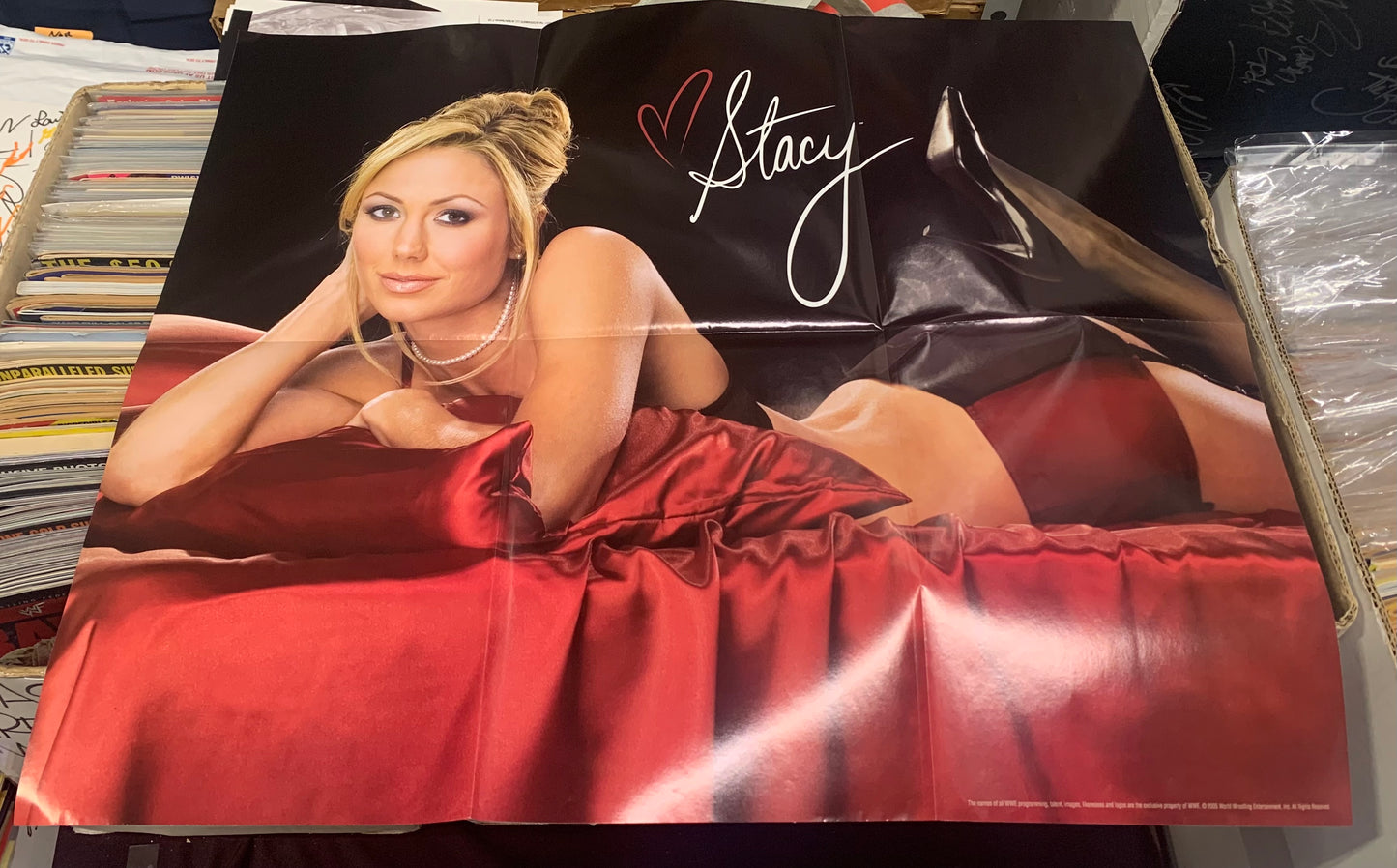 WWE RAW Magazine March 2005 Stone Cold (RED HOT Stacey Keibler Double Sided Poster)!!!