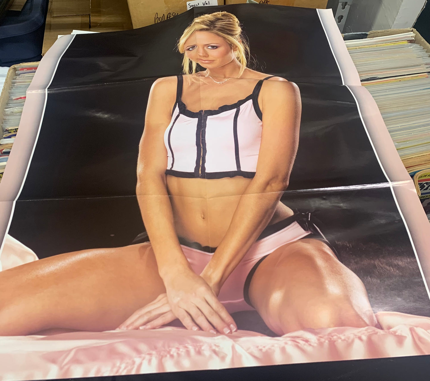 WWE RAW Magazine March 2005 Stone Cold (RED HOT Stacey Keibler Double Sided Poster)!!!