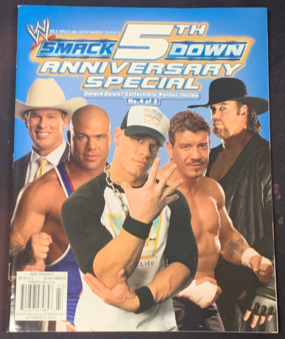 WWE Smackdown 5th Year Ann. Special Magazine #4 of 5 (Rey Mysterio Poster Inside)!!!