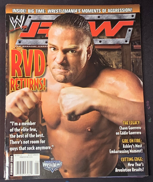 WWE RAW Magazine Feb. 2006 RVD (Poster of Rob Van Dam Inside)