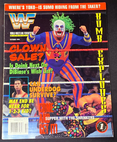 WWF WWE Magazine Oct. 1994 Doink The Clown!!!