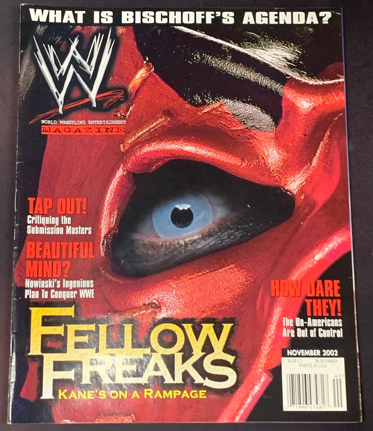 WWE Magazine November 2002 KANE (Double Sided Kane Poster)